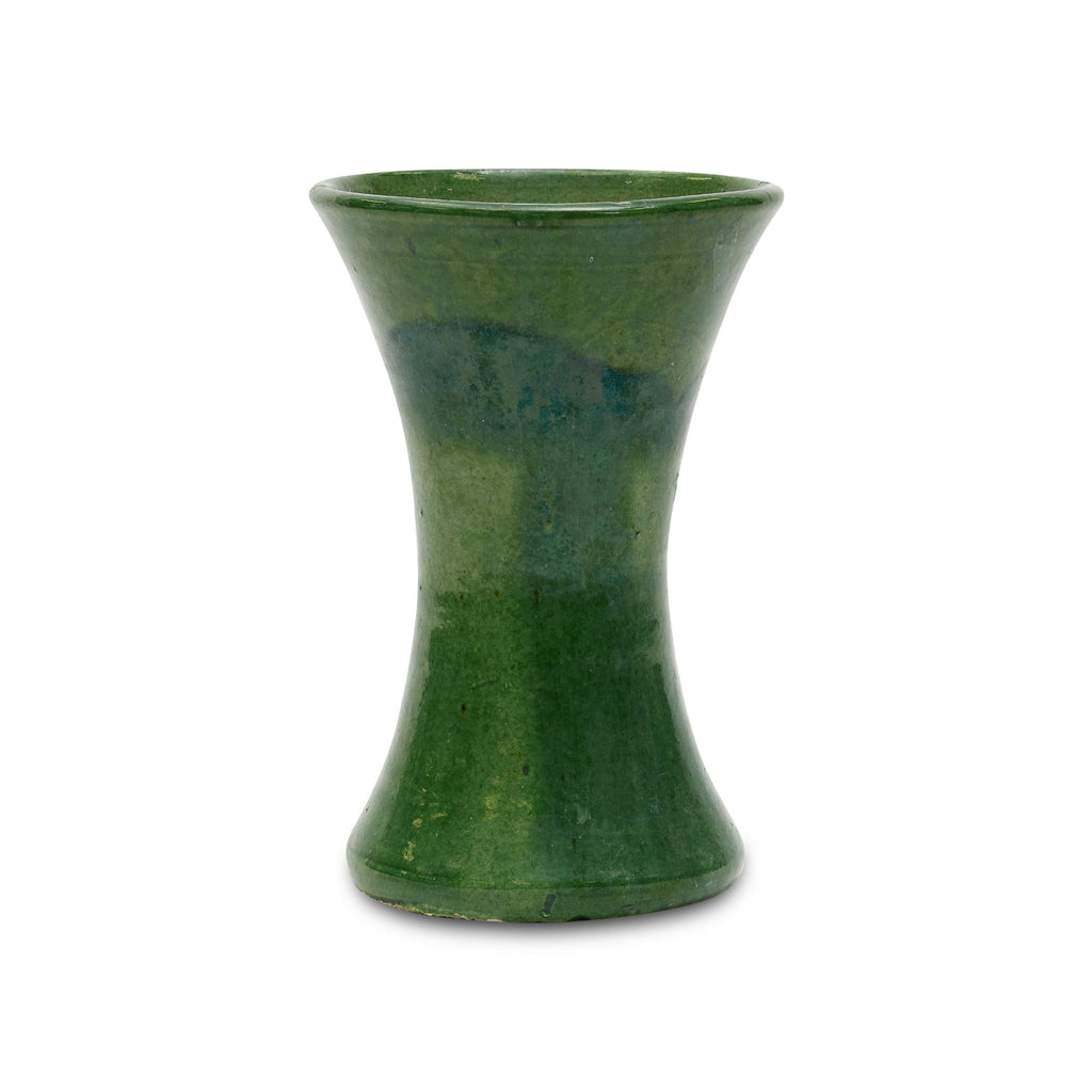 french green ceramic vase one-of-a-kind vintage piece by bunny williams home 