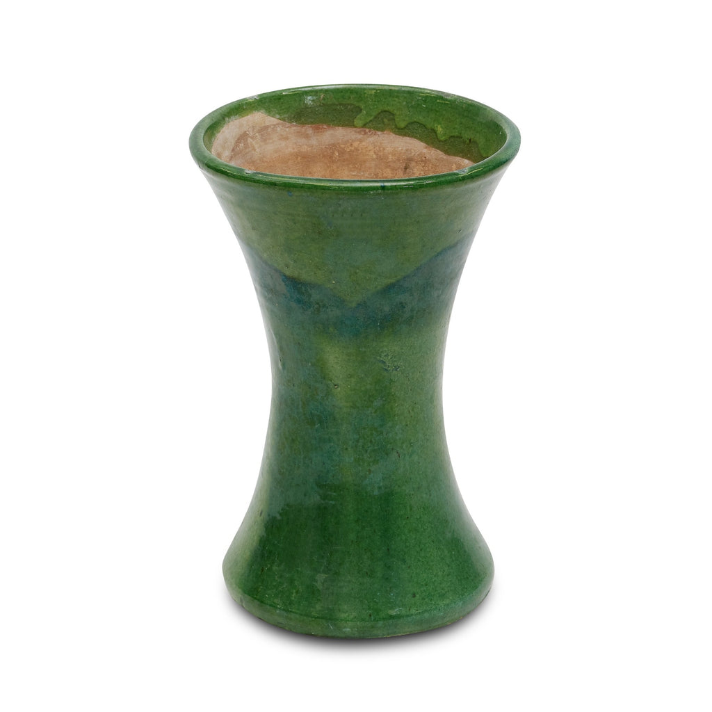 french green ceramic vase one-of-a-kind vintage piece by bunny williams home 