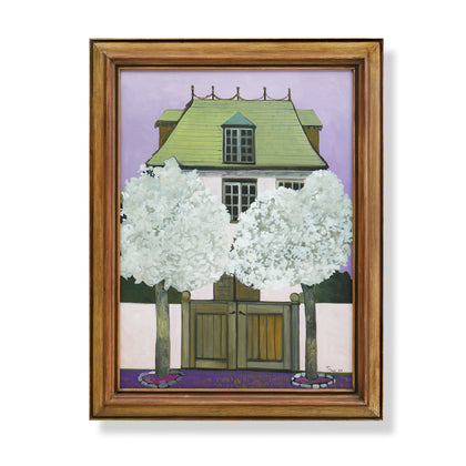 House With Two Almond Trees by John Funt, 2024 (47" x 37")