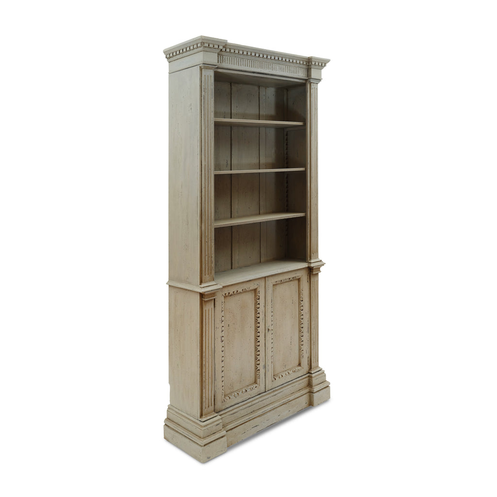 pair of antique georgian style gray bookcases