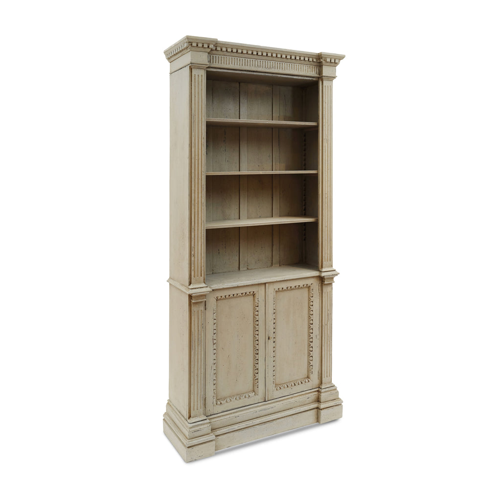 pair of antique georgian style gray bookcases