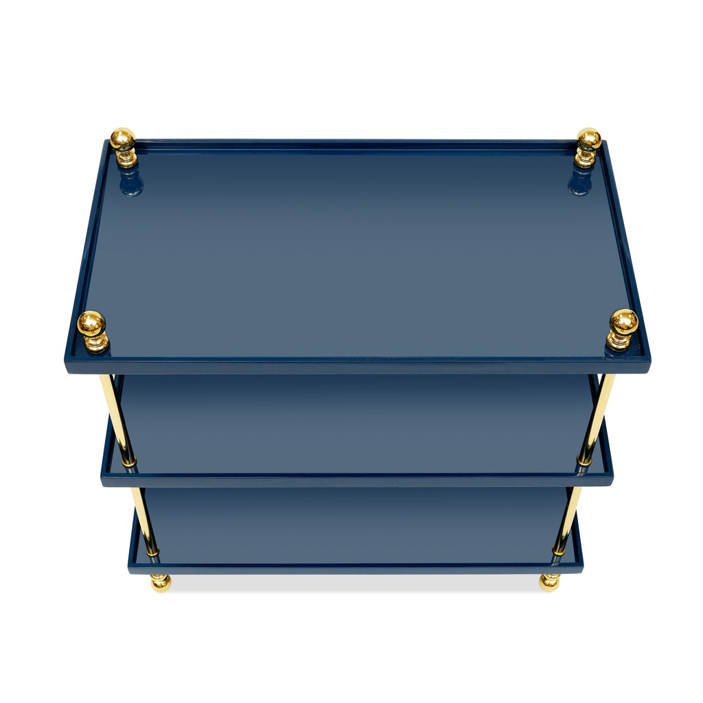 tiered drinks table (marine blue)