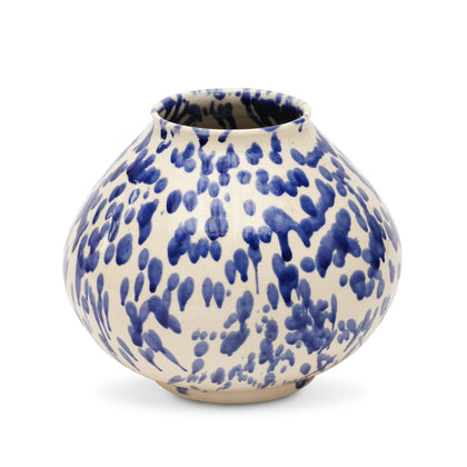 Urn Vase (Ivory/Blue - 10")