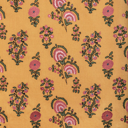 Mead Embroidery Fabric (Saffron/Petal)